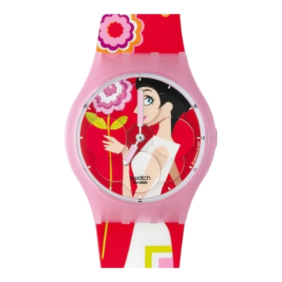 Swatch Accessories - Swatch Puzzle Motion FLOWER BALLET - SUPV100 Watch (NIB)